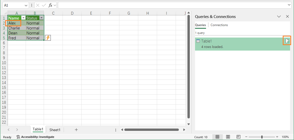Refresh to reload data